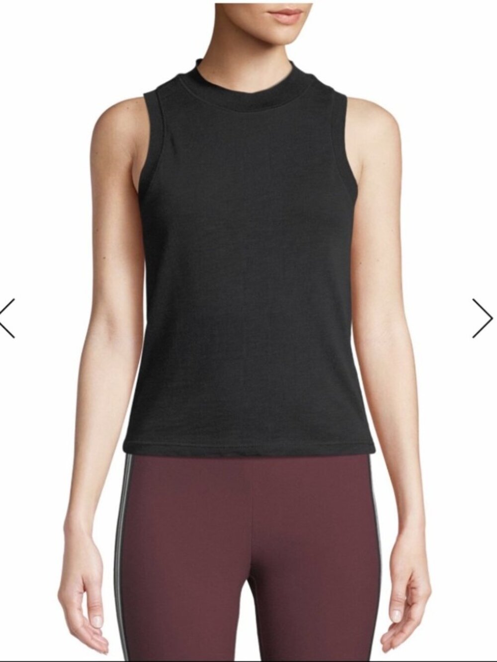 Rag & Bone Black Jolie High Neck Cotton Tank Top
